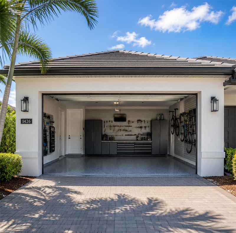 Garage-Flooring-what-is-it Residential garage with professional garage flooring system