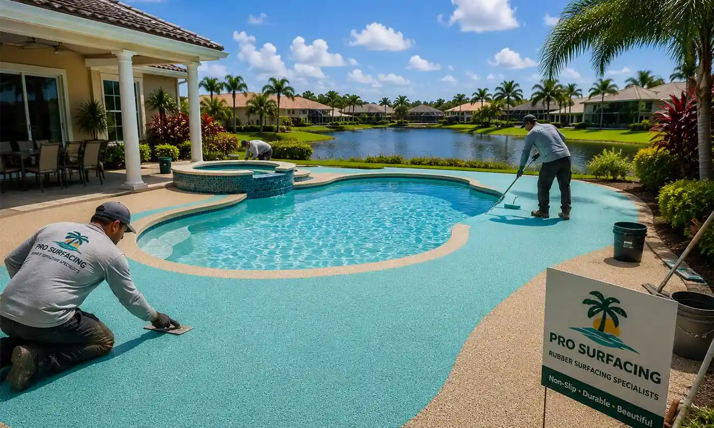 slide1 Professional rubber surfacing installation process in Daytona Beach FL