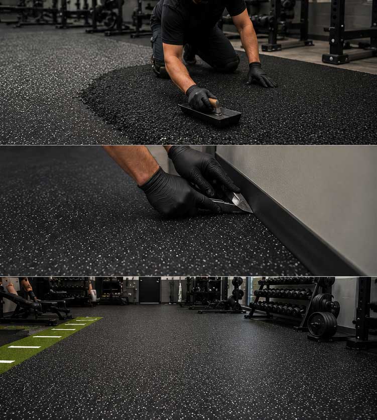 gym-flooring-installation Professional Rubber Gym flooring Installation